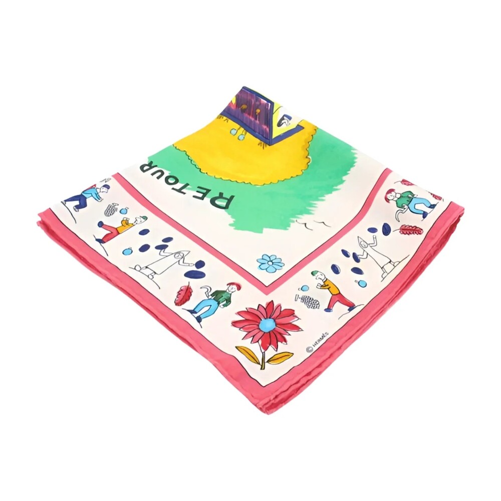 6438 - Hermes Carre 45 cm square scarf RETOUR A LA TERRE - Carre 45 RETOUR A LA